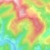 Mappa topografica Champclauson, altitudine, rilievo
