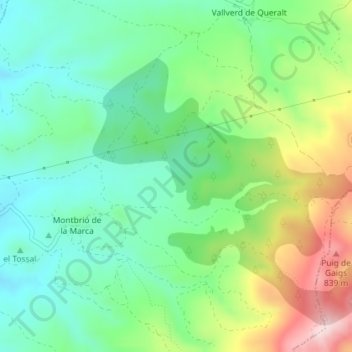 Mappa topografica l'Arassa, altitudine, rilievo