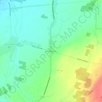 Mappa topografica Quatre-Chemins, altitudine, rilievo