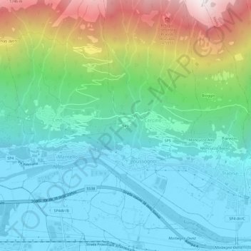 Mappa topografica Siro, altitudine, rilievo