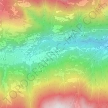 Mappa topografica Santicolo, altitudine, rilievo