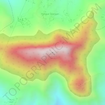 Mappa topografica Mount Pinamucan, altitudine, rilievo