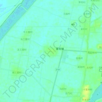 Mappa topografica 晋城村, altitudine, rilievo
