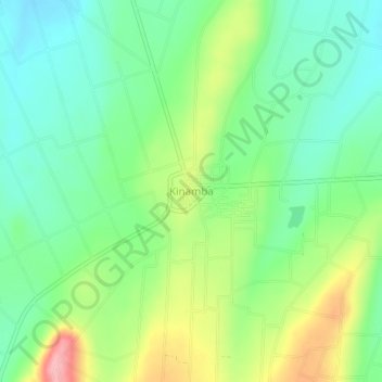 Mappa topografica Kinamba, altitudine, rilievo