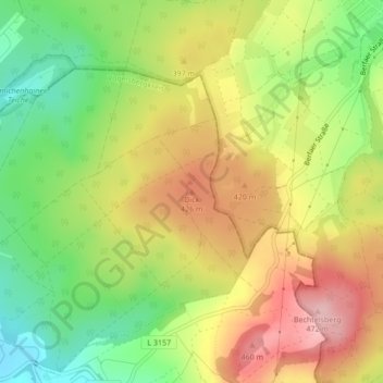 Mappa topografica Dick, altitudine, rilievo