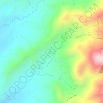 Mappa topografica Pital de Combia, altitudine, rilievo