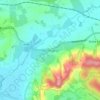 Mappa topografica Dormington, altitudine, rilievo