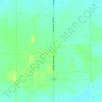 Mappa topografica Eaglesham, altitudine, rilievo