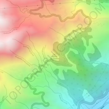 Mappa topografica Piedra de Cestillal, altitudine, rilievo