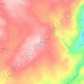 Mappa topografica Medeiros, altitudine, rilievo