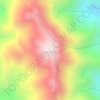 Mappa topografica Cerro Banderas, altitudine, rilievo