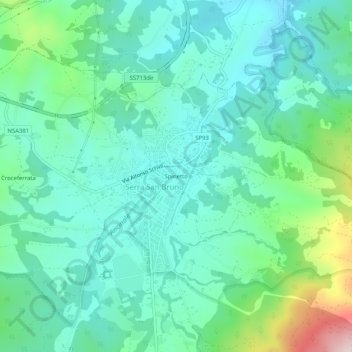 Mappa topografica Spinetto, altitudine, rilievo