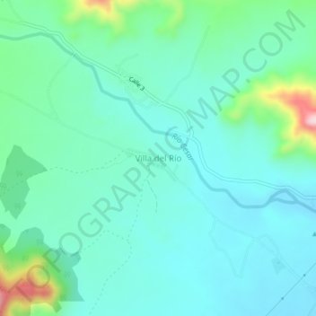 Mappa topografica Villa del Río, altitudine, rilievo