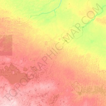 Mappa topografica Kenora, altitudine, rilievo