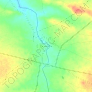 Mappa topografica Yadawada, altitudine, rilievo