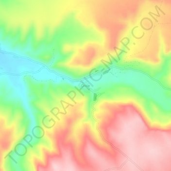 Mappa topografica Divle, altitudine, rilievo