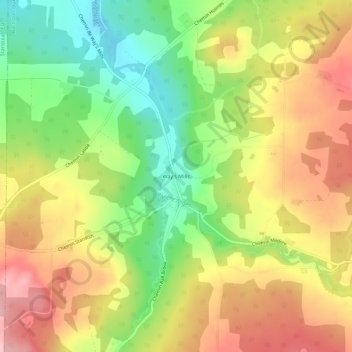 Mappa topografica Way's Mills, altitudine, rilievo