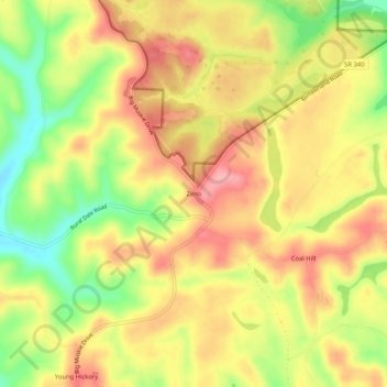 Mappa topografica Zeno, altitudine, rilievo