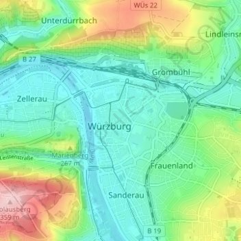 Mappa topografica Kapitelshöfe, altitudine, rilievo