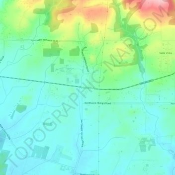 Mappa topografica Helvetia, altitudine, rilievo