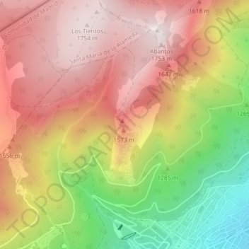 Mappa topografica Portacho, altitudine, rilievo