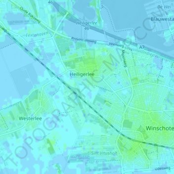 Mappa topografica Napels, altitudine, rilievo