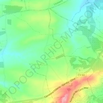 Mappa topografica Barraix, altitudine, rilievo
