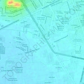 Mappa topografica C, altitudine, rilievo