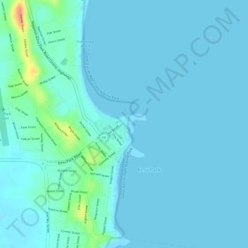 Mappa topografica Kele Park, altitudine, rilievo