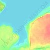 Mappa topografica Henderson Harbor, altitudine, rilievo
