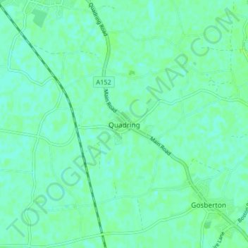 Mappa topografica Quadring, altitudine, rilievo
