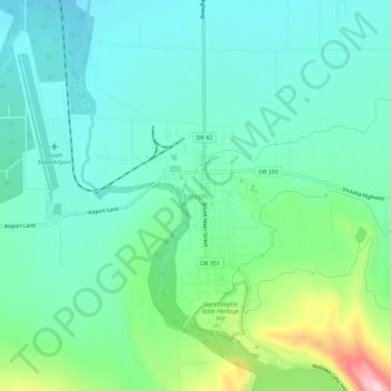 Mappa topografica Joseph, altitudine, rilievo
