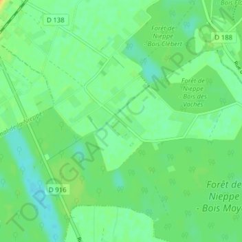 Mappa topografica Le Parc, altitudine, rilievo