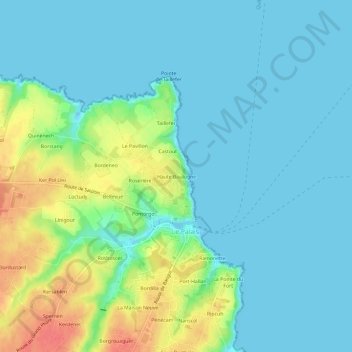 Mappa topografica Haute Boulogne, altitudine, rilievo