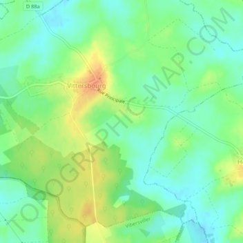 Mappa topografica Adermatt, altitudine, rilievo