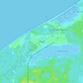 Mappa topografica Graal, altitudine, rilievo