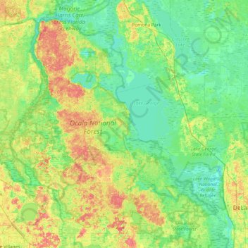 Mappa topografica Pats Island, altitudine, rilievo