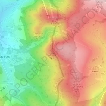 Mappa topografica Moritzberg, altitudine, rilievo