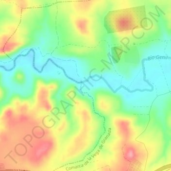 Mappa topografica Isla Palma, altitudine, rilievo