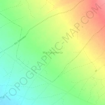 Mappa topografica Machacamarca, altitudine, rilievo