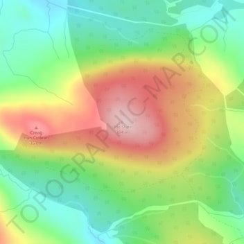 Mappa topografica The Slate, altitudine, rilievo