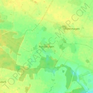 Mappa topografica Rolofshagen, altitudine, rilievo