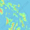 Mappa topografica Masbate, altitudine, rilievo