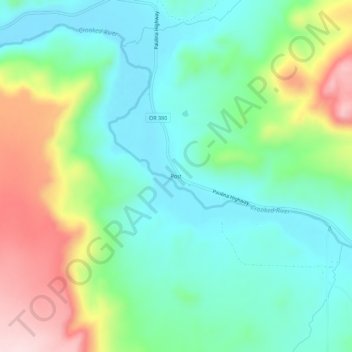 Mappa topografica Post, altitudine, rilievo