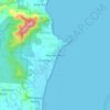 Mappa topografica Mission Beach, altitudine, rilievo