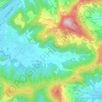 Mappa topografica Selva, altitudine, rilievo