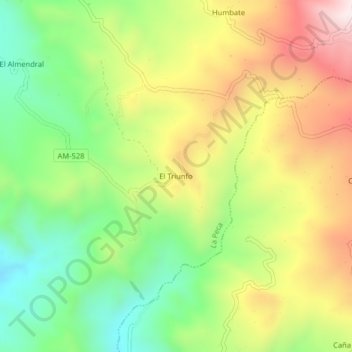 Mappa topografica El Triunfo, altitudine, rilievo