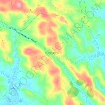 Mappa topografica Plankamon, altitudine, rilievo