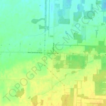 Mappa topografica West Somerset, altitudine, rilievo