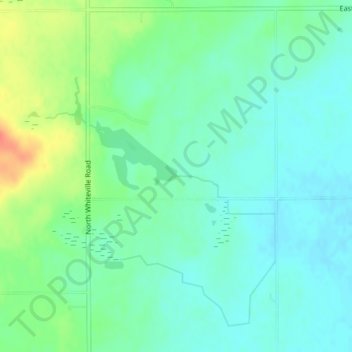 Mappa topografica Duncan Dam, altitudine, rilievo